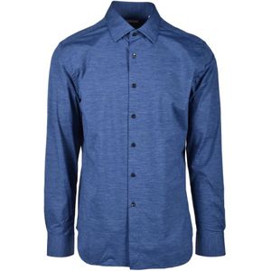 Xacus, Overhemden, Heren, Blauw, M, Elegante Stretch Overhemd