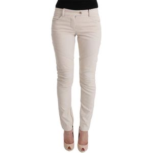 Ermanno Scervino, Broeken, Dames, Wit, M, Denim, Witte Slim Fit Denim Treasure