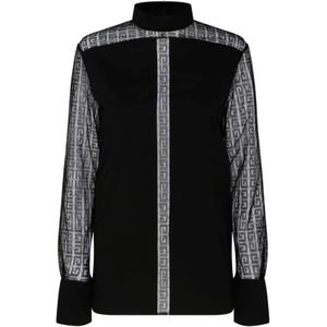Givenchy, Blouses & Shirts, Dames, Zwart, S, Zwart 4G Shirt