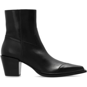 Jimmy Choo, Schoenen, Dames, Zwart, 40 EU, Leer, Heeled Booties `Cece`