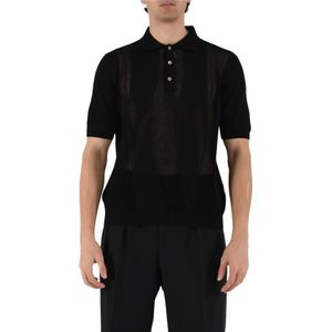 Tagliatore, Tops, Heren, Zwart, XL, Katoen, Katoenen polo