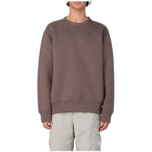 The North Face, Sweatshirts & Hoodies, Heren, Grijs, L, Bruine Crew Sweatshirt Verhoog Casual Stijl