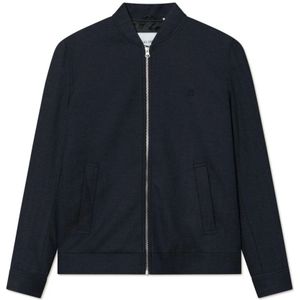 Les Deux, Jassen, Heren, Blauw, M, Wol, Herringbone Bomberjack