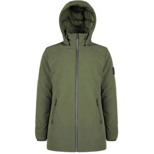 YES Zee, Jassen, Heren, Groen, 2Xl, Nylon, Groene nylonjas met donsvulling