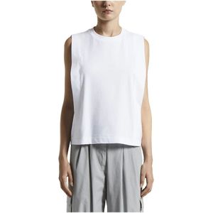 Peserico, Tops, Dames, Wit, M, Katoen, Bi-elastisch katoenen jersey t-shirt