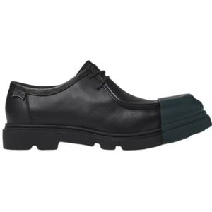 Camper, Schoenen, Heren, Zwart, 44 EU, Katoen, Zwarte leren herenschoenen met verwijderbare neuskappen