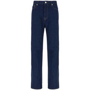 Gucci, Jeans, Heren, Blauw, W34, Denim, Klassieke Denim Jeans voor dagelijks gebruik