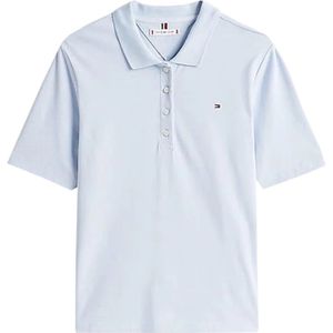 Tommy Hilfiger, Tops, Dames, Wit, L, Breezy Blue Pique Polo Shirt