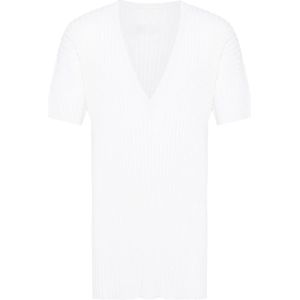 MM6 Maison Margiela, Tops, Heren, Wit, M, Witte Sweater voor Mannen Ss 25