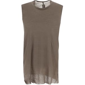 Rick Owens, Tops, Heren, Grijs, S, Stijlvolle Mouwloze Top