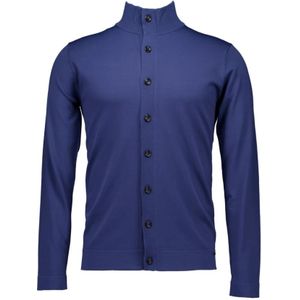 Genti, Truien, Heren, Blauw, 2Xl, Blauwe Cardigan Knopen Vest