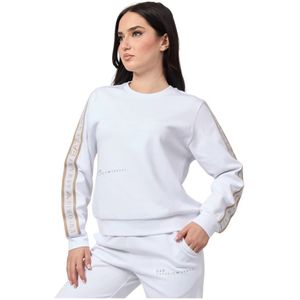 Emporio Armani, Sweatshirts & Hoodies, Dames, Wit, XS, Katoen, Witte Jurken voor Vrouwen