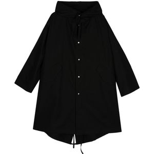 Jil Sander, Mantels, Dames, Zwart, S, Stijlvolle Parka Jas