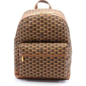 Bally Pre-owned, Pre-owned, Dames, Bruin, ONE Size, Pre-owned Canvas shoulder-bags
