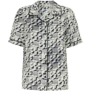 Tory Burch, Blouses & Shirts, Dames, Veelkleurig, M, Zijden bedrukte overhemd