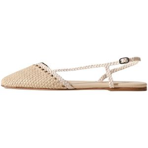 Hereu, Schoenen, Dames, Beige, 37 EU, Zachte Lamsskin Sandaal voor Comfort