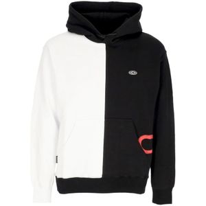 Propaganda, Sweatshirts & Hoodies, Heren, Veelkleurig, M, Katoen, Dubbele hoodie wit/zwart