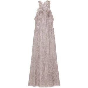 Alberta Ferretti, Kleedjes, Dames, Beige, XS, Polyester, Elegante Beige Jurk voor Vrouwen