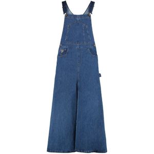 Lois, Jumpsuits & Playsuits, Dames, Blauw, M, Denim, Denim Overall Jurk met Voorzak