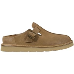 Clarks, Schoenen, Heren, Bruin, 41 1/2 EU, Suède, Suède Leren Herenmuilen