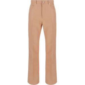 Sportmax, Broeken, Dames, Beige, S, Rechte broek