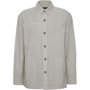 Barbour, Overhemden, Heren, Grijs, 2Xl, Linnen, Linnen Blend Overhemd Ss 25