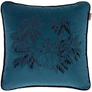 Etro, Interieur, unisex, Blauw, ONE Size, Geborduurde Kussen