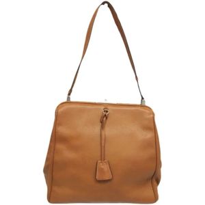 Prada Vintage, Pre-owned, Dames, Bruin, ONE Size, Leer, Pre-owned Leather prada-bags