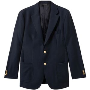 Brooks Brothers, Jassen, Heren, Blauw, M, Wol, Wollen blazer