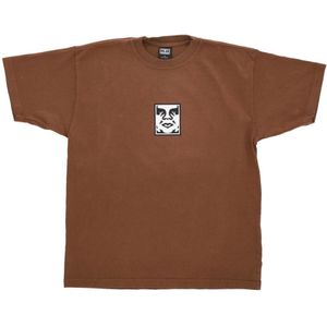 Obey, Tops, Heren, Bruin, S, Katoen, Icon Heavyweight Tee