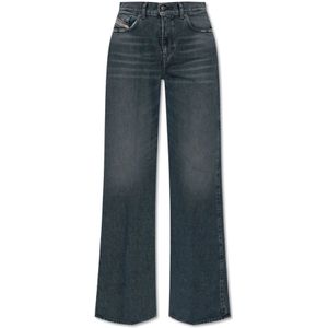 Diesel, Jeans, Dames, Blauw, W30 L30, Denim, Wide Jeans