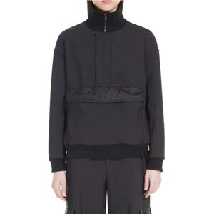 Max Mara, Sweatshirts & Hoodies, Dames, Zwart, S, Zwarte Trui Regular Fit