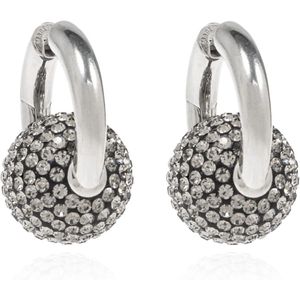 Balenciaga, Accessoires, Dames, Grijs, ONE Size, Oorbellen met logo