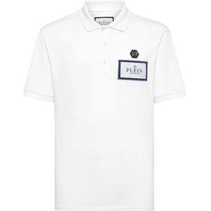 Philipp Plein, Tops, Heren, Wit, L, Klassiek poloshirt