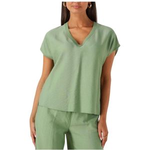 Access Fashion, Blouses & Shirts, Dames, Groen, XS, Polyester, Groene Longsleeve Casual Top