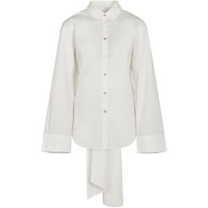 Forte Forte, Blouses & Shirts, Dames, Wit, S, Katoen, Witte Blouse Elegante Stijl