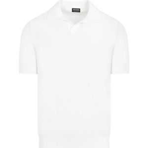 Ermenegildo Zegna, Tops, Heren, Wit, S, Katoen, Polo Shirts