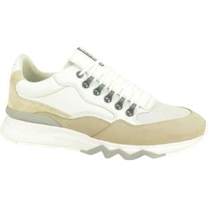 Floris van Bommel, Schoenen, Heren, Wit, 44 EU, Leer, Runner Hooks Sneakers