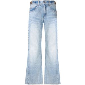 Stella McCartney, Jeans, Dames, Blauw, W28, Katoen, Gold Chain Bootcut Jeans