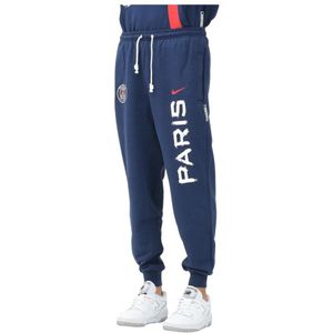 Nike, Broeken, Heren, Blauw, L, Katoen, Blauwe Sportieve Broek Paris Saint-Germain