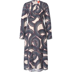 La DoubleJ, Kleedjes, Dames, Veelkleurig, S, Midi-jurk die de taille accentueert