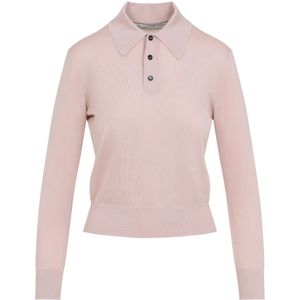 Bottega Veneta, Tops, Dames, Roze, S, Kasjmier, Luxe Roze & Paarse T-shirt