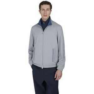 Paul & Shark, Jassen, Heren, Grijs, XL, Polyester, Luxe Omkeerbare Platinum Jas