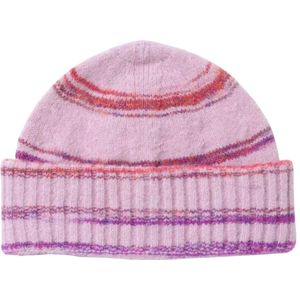 Baum und Pferdgarten, Accessoires, Dames, Roze, ONE Size, Wol, Roze Gestreepte Gebreide Muts