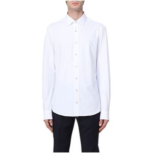 Michael Kors, Overhemden, Heren, Wit, 5Xl, Polyester, Slim Performance Stretch Overhemd