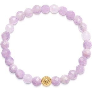 Nialaya, Accessoires, Dames, Geel, L, Armband met Amethist Lavendel en Goud