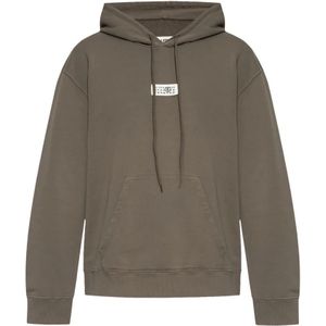 MM6 Maison Margiela, Sweatshirts & Hoodies, Heren, Bruin, M, Katoen, Bruine Sweatshirt