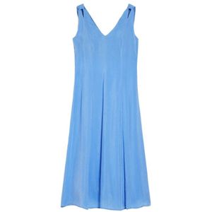 Pennyblack, Kleedjes, Dames, Blauw, L, Katoen, Elegante Katoenen Jurk met Knoopdetails