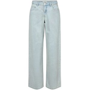 Cream, Jeans, Dames, Blauw, W27 L32, Denim, Wijde spijkerbroek in zilver denim