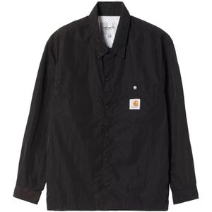 Carhartt Wip, Overhemden, Heren, Zwart, XS, Nylon, Zwarte Nylon Canby Overhemd